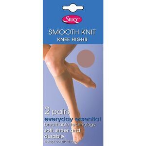 Silky Womens/Ladies Smooth Knit Knee Highs (2 Pairs) / Mink